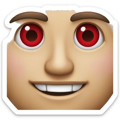 red eyes smile sticker