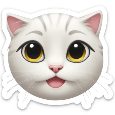 Eyelashes  cat sticker