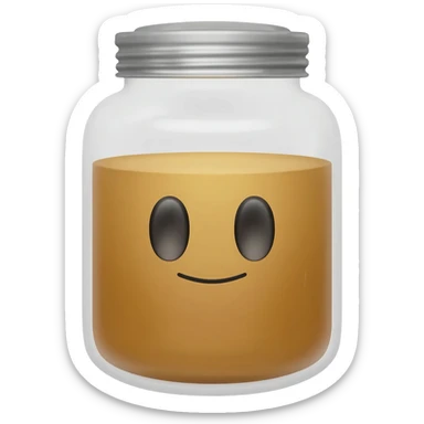 jar with face sticker
