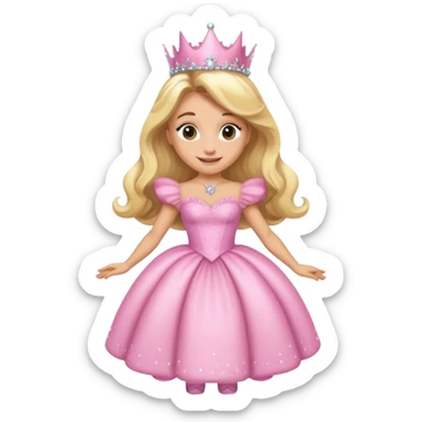 an emoji of ariana grande in her character of glinda in the movie wicked sticker