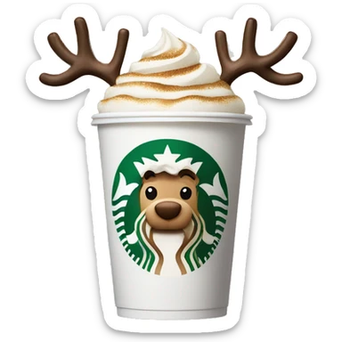 Starbucks reindeer  sticker