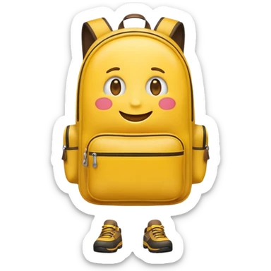 create me an emoji of an emoji going to a bus sticker
