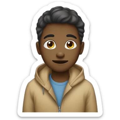 Un garçon qui pleure et qui dit même pas un vu sticker