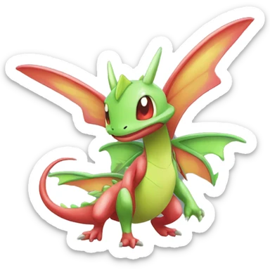Full body cute shiny colorful Flygon-Scyther-grovyle sticker