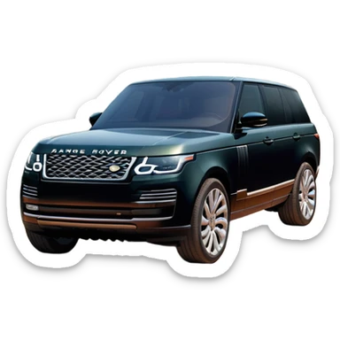 Range Rover (2022) – cinematic-realistic Range Rover emoji, its elegant black body gleaming under the soft light of dawn as it glides effortlessly across rugged terrain. The powerful V8 engine hums as it conquers rocky hills and dense forests, blending luxury with off-road prowess. Inside, the cabin is an oasis of comfort, showcasing leather, wood, and the latest technology in a seamless, sophisticated design. sticker