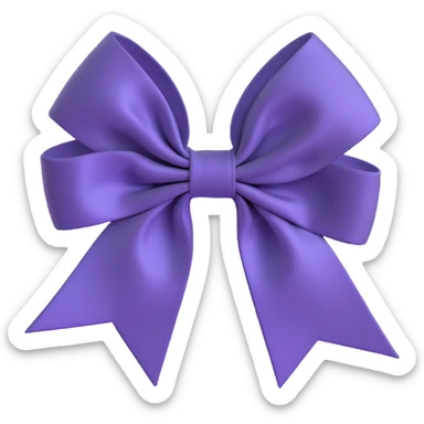 elegant satin hair bow sticker