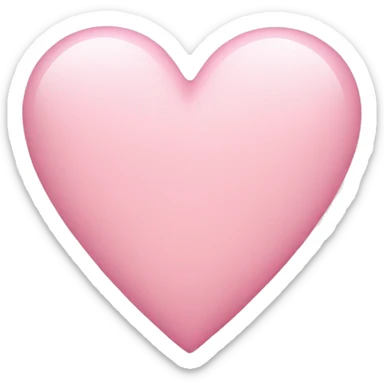 light pink heart sticker