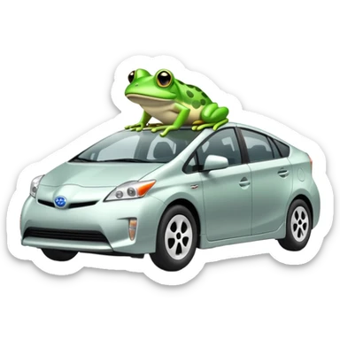 New Prius and a frog  sticker