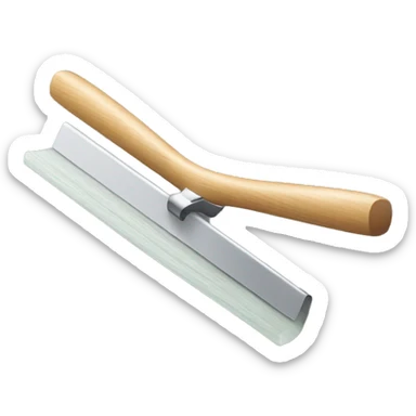 squeegee with long wooden handle sticker