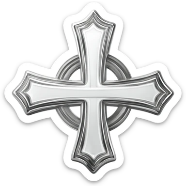 White knights templar cross sticker