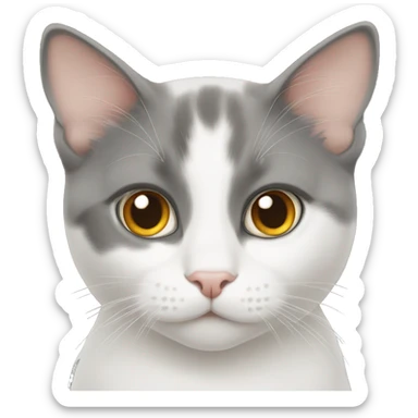 cat with heterochromia  sticker