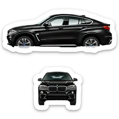 Black new BMW x6 sticker