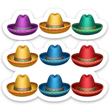 sombreros de mmesocp con entrono mexicacno sticker