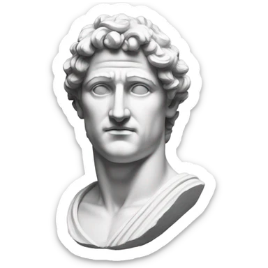Greek statue handsome sticker
