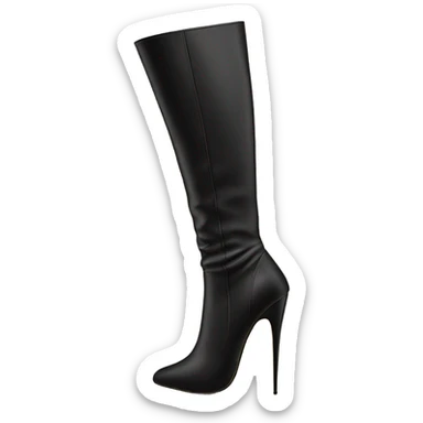 black stiletto knee high heel boots sticker