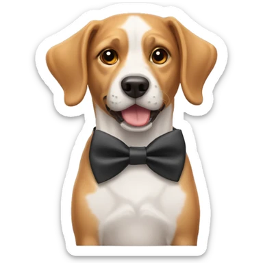 dog with bowtie sticker