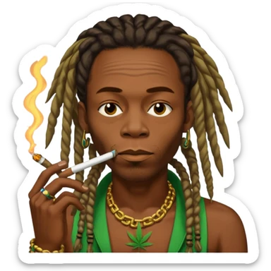 fela da puta fumando maconha sticker