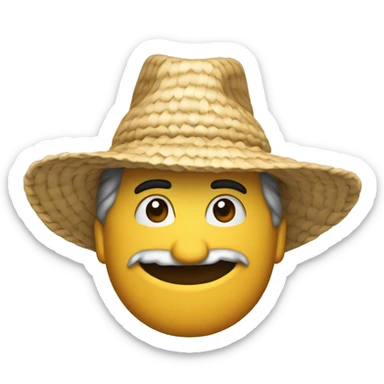 Chapéu de palha de onde pece sticker