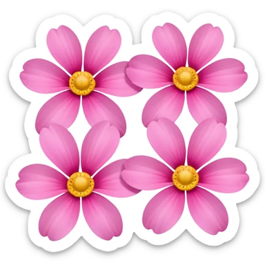 Pink flowers sticker