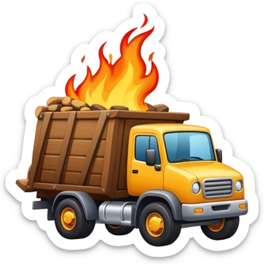 running hearth transforming into a truck sticker