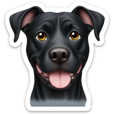 Black lab pitbull mix sticker