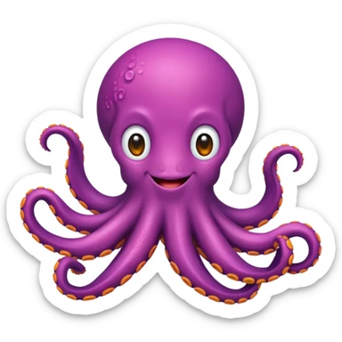 simple cute octopus sticker