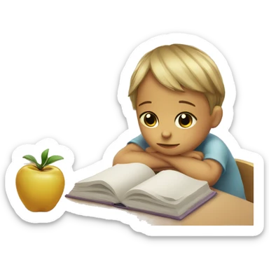 nursery school and sad child sticker