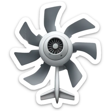 airplane turbine sticker