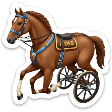 harness racing horse sticker