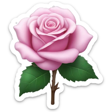 Pink rose with snow on top sticker