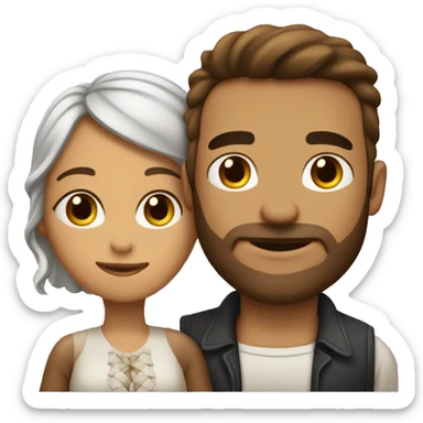 Hombre y mujer enamorados sticker