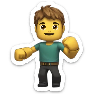 Mini Roblox noob in hand sticker