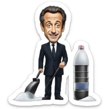 Sarkozy avec un karsher sticker