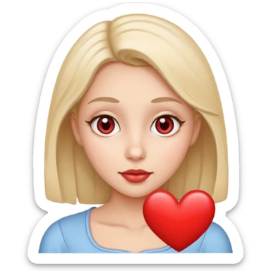 cara con ojos corazon sticker