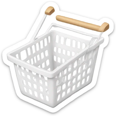 white grocery basket (top view) sticker