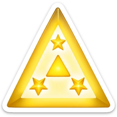 three stars arranged in a triangle sticker