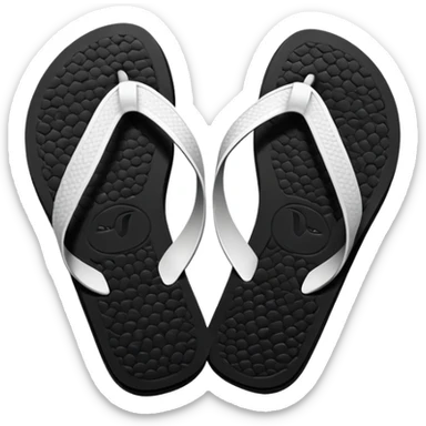 angry faced flip flop sticker