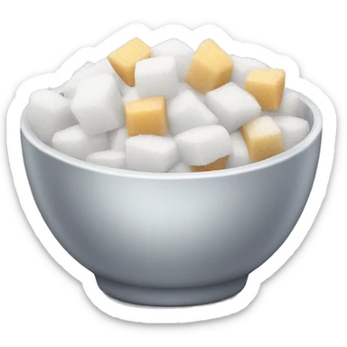 a bowl of fine sugar sticker