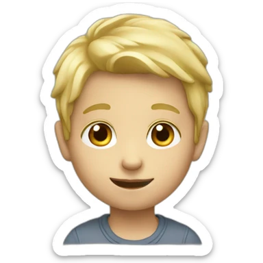 Little blonde boy sticker