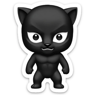 Pantera negra cuerpo pequeña tipo whatsapp silueta sticker