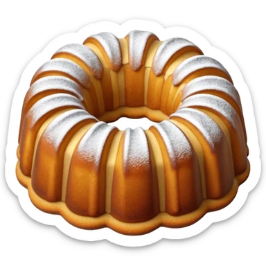 bundt cake with powdered sugar  sticker