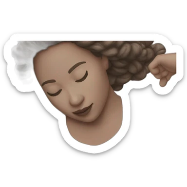 flattened person snow angel pose sticker