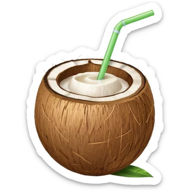 coconut drink summer vibe sticker