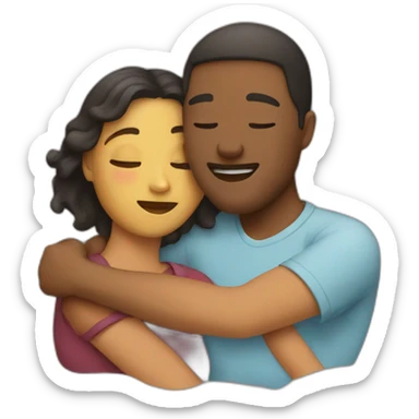 Two people cuddling sticker
