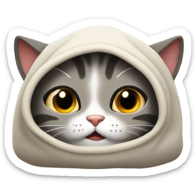 funny cozy cat sticker