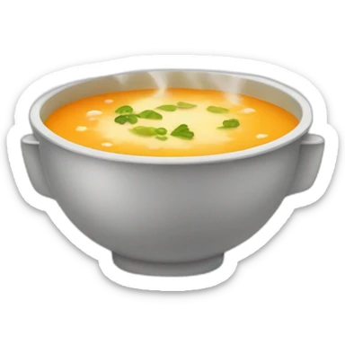 bowl of soup with steam sticker