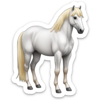 horse male full body, anatomically correct sticker