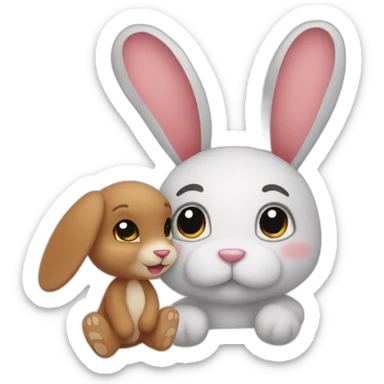 Doudou+lapin sticker