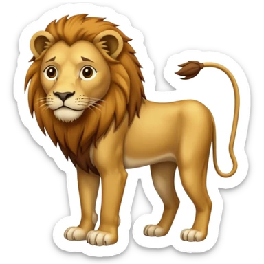 León desnutrido sticker