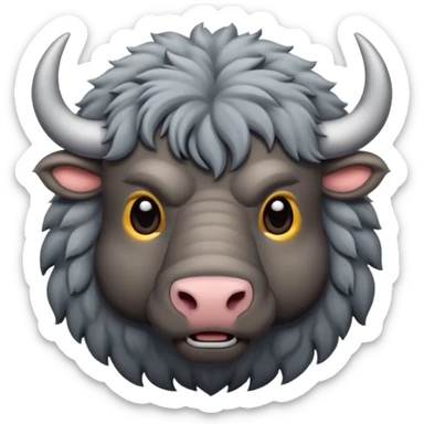 A gray buffalo sticker